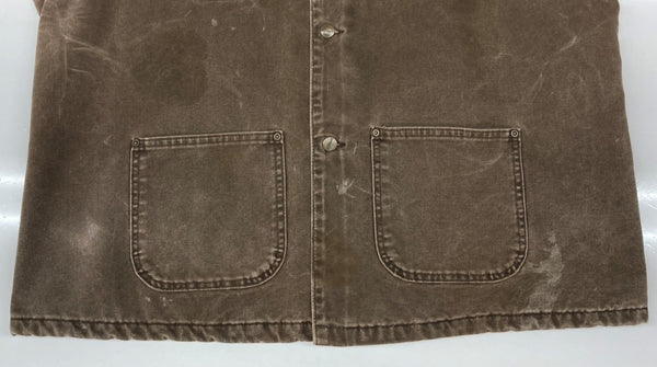 カーハート Carhartt MICHIGAN CHORE COAT ミシガン チョア コート カバーオール 裏ブランケット ボタン アウター ジャケット 茶 C02 CHT ジャケット ロゴ ブラウン XLサイズ 104MT-1876