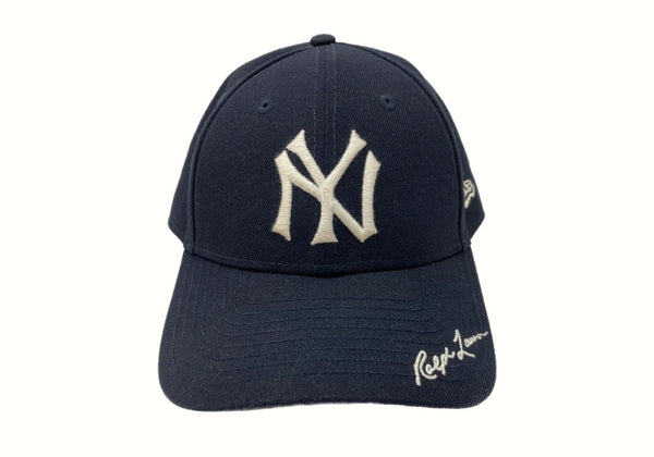 ニューエラ New Era × Ralph Lauren ラルフ ローレン MLB NY ヤンキース キャップ 帽子 6P 刺繍 紺 帽子 メンズ帽子 キャップ ロゴ ネイビー XLサイズ 104H-15