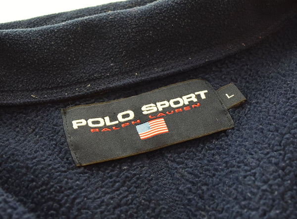 ラルフローレン RalphLauren 90s 90's POLO SPORT POLARTEC フリースジャケット JR-RS-IA-0501 ジャケット ネイビー Lサイズ 103MT-2535