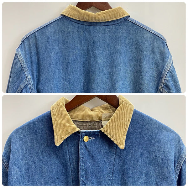【曜日割引対象外】 ヴィンテージ vintage 70's リー Lee 81-LJ ブランケットライナー デニムカバーオール USA製 ジャケット ブルー 201MT-3691 VB
