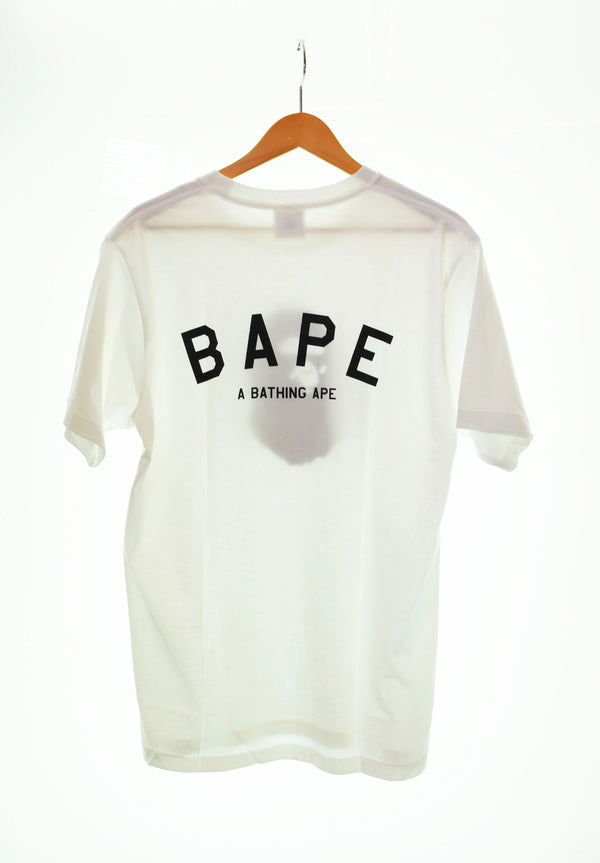 ア ベイシング エイプ A BATHING APE ロゴ プリント 半袖Tシャツ 白 Tシャツ ロゴ ホワイト Lサイズ 103MT-521