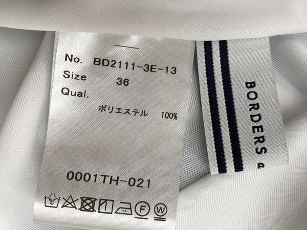 ボーダーズアットバルコニー BORDERS at BALCONY シャツワンピース シフォン シースルー ティアード ONE-PIECE ドット ボーダー 切替 ドレス DRESS WHITE 白 BD2111-3E-13 ワンピース 総柄 ホワイト SIZE36 104LT-111