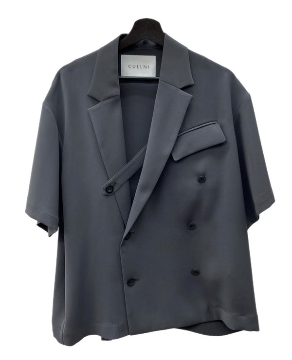 クルニ CULLNI SHORT SLEEVE TAILORED JACKET ショート スリーブ テイラード ジャケット 黒 CU-019-ST サイズ 1 ジャケット 無地 ブラック 104MT-1912