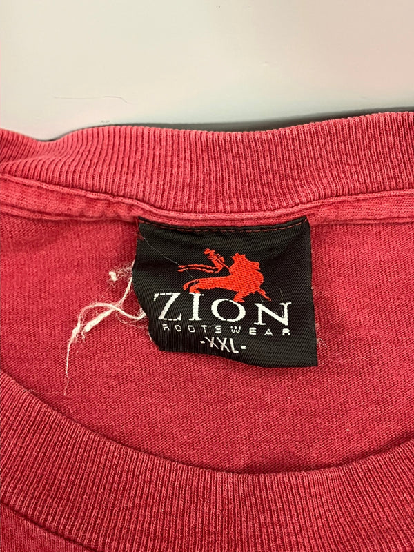 US US古着 00's Y2K ZION JIMI HENDRIX ジミ・ヘンドリックス オフィシャル XXL Tシャツ ワインレッド 3Lサイズ 101MT-4991