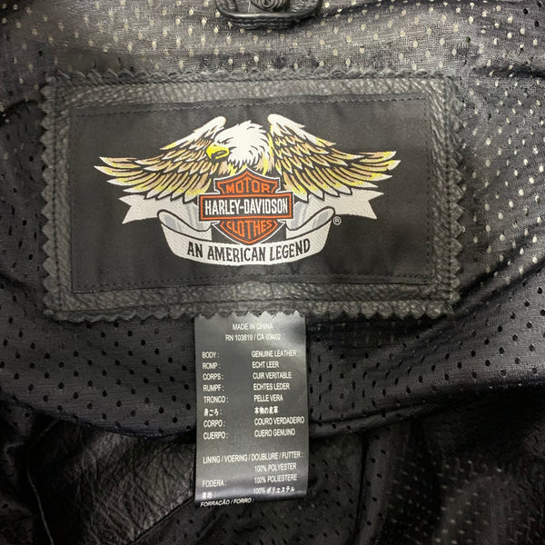 ハーレーダビットソン HARLEY-DAVIDSON レザージャケット HD-238 ジャケット ブラック Lサイズ 201MT-4678