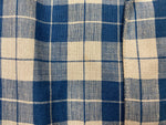ダブルアールエル RRL 90s 90年代 三ツ星タグ 三角タグ リネン テーラードジャケット USA製 生成り 青  ジャケット チェック ブルー Sサイズ 104MT-2020