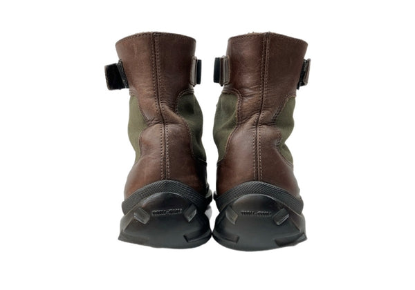 ミュウミュウ miu miu CALZATURE UOMO BOOTS レザー ブーツ バンダル レースアップ アーカイブ シューズ 茶 メンズ靴 ブーツ その他 ブラウン サイズ 7 1/2 104S-799