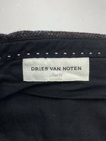 ドリスヴァンノッテン DRIES VAN NOTEN WIDE HALF PANTS ワイド ハーフ パンツ ジップフライ ショート タック 灰 ストライプ 020915-8223-901 ハーフパンツ グレー サイズ 46 104MB-256