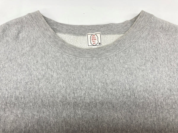 アベイシングエイプ A BATHING APE ベイプ BAPE 初期 90s トレーナー リバースウィーブ スワロフスキー ラインストーン クルーネック Y2K ロゴ 日本製 GRAY 灰色 スウェット プリント グレー XLサイズ 104MT-1821