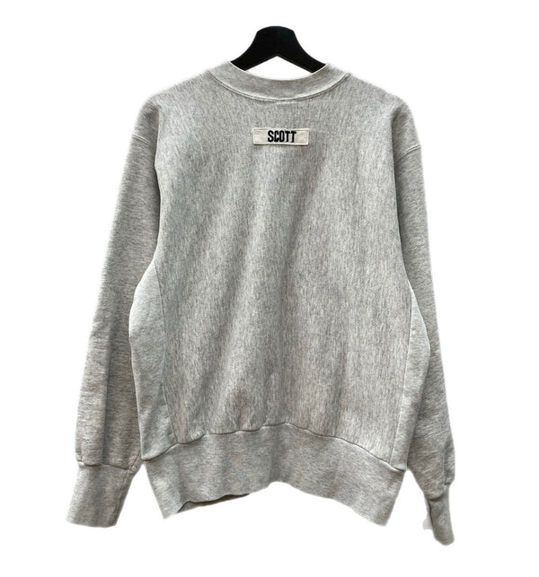 ミリタリー Military 80s 80年代~ USMA BISTEX 染み込み アメリカ軍 USA製 サイドリブ 灰色 スウェット プリント グレー Lサイズ 104MT-2255