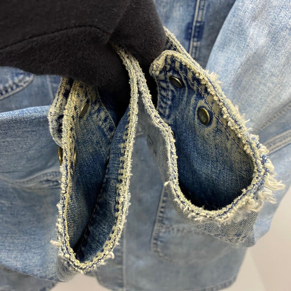 【曜日割引対象外】 リー Lee 90's 91-J 復刻 カバーオール デニム 412 ジャケット ブルー Lサイズ 201MT-4719 VB