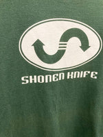 バンドTシャツ BAND-T 少年ナイフ Shonen Knife バンT 半袖  Tシャツ プリント グリーン Lサイズ 101MT-2495