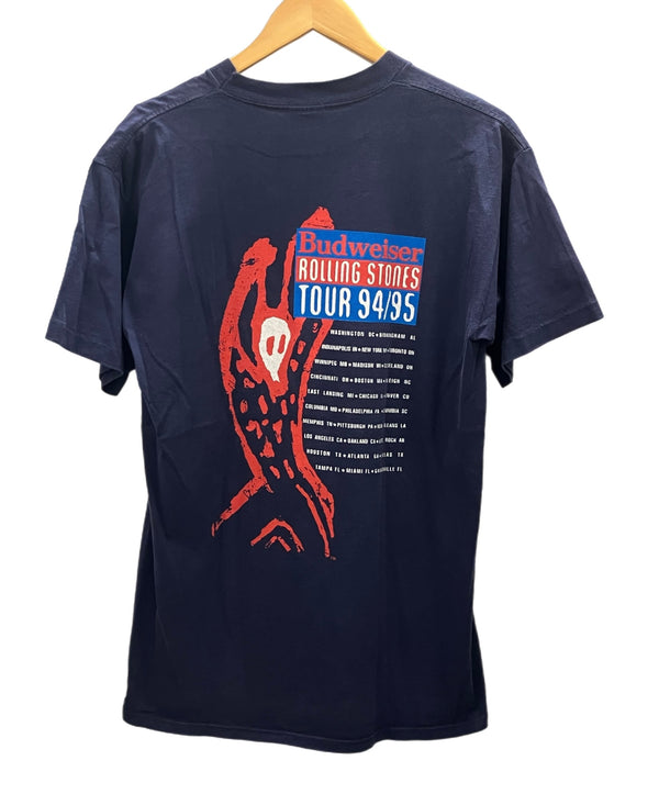 バンド band 90s 90's BROCKUM Rolling Stones Voodoo Lounge  Budweiser TOUR 94/95 ローリングストーンズ Tシャツ ネイビー Lサイズ 101MT-2955