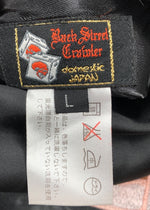 バック ストリート クロウラー BACK STREET CRAWLER リバーシブル スカジャン 両面刺繍 ピンナップガール スカル 銀 黒 ジャケット 刺繍 シルバー Lサイズ 104MT-1335
