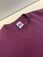 ラッセルアスレチック RUSSELL ATHLETIC 90’s 90年代 トリコ刺繍タグ 無地 前V ヴィンテージ vintage USA製 アメリカ製 XL スウェット パープル LLサイズ 101MT-4493