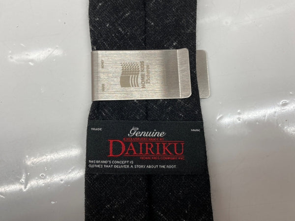 ダイリク DAIRIKU Wool Tie with Money Clip ネクタイ マネークリップ タイ 黒 ネクタイ 総柄 ブラック 104Z-30