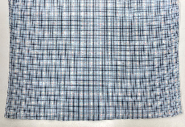 ダブルアールエル RRL 90s OPEN COLLAR SHIRT オープン カラー シャツ アロハ ハワイアン ワーク 半袖 開襟 三ツ星タグ Ralph Lauren 青 半袖シャツ チェック ブルー Mサイズ 104MT-1517