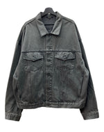 イージー YEEZY SEASON 5 DENIM JACKET デニム ジャケット ワーク オーバーサイズ Gジャン アウター 灰 ジャケット 無地 グレー XLサイズ 104MT-1705