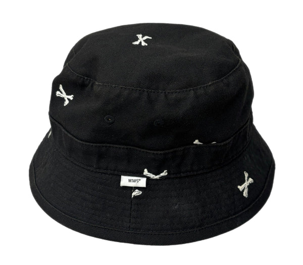 【中古】ダブルタップス W)taps  バケット 02 / ハット / コットン. オックスフォード. テキスタイル "ブラック"  BUCKET 02 / HAT / COTTON. OXFORD. TEXTILE "Black" 帽子 メンズ帽子 ハット ブラック Lサイズ 201goods-524