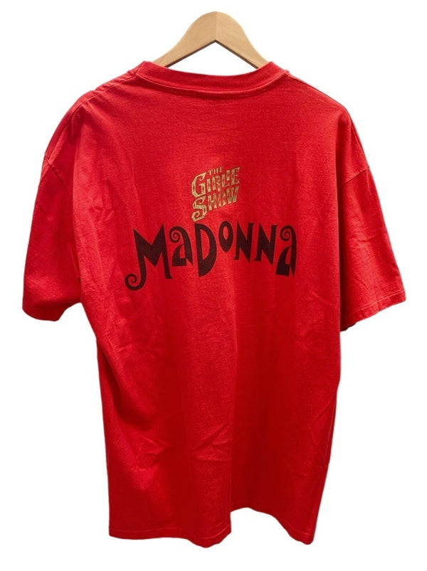 ヴィンテージ VINTAGE  ITEM 90s MADONNA マドンナ90’s THE GIRLIE SHOW ザ ガーリー ショー ツアーT ヴィンテージ 古着 バンドTシャツ 袖シングル US古着 XL Tシャツ プリント レッド LLサイズ 101MT-2301