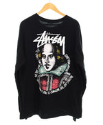 ステューシー STUSSY William Shakespeare ウィリアム・シェイクスピア MADE in MEXICO メキシコ製 SSリンクロゴ ストックロゴ ロンT ブラック Lサイズ 103MT-2987