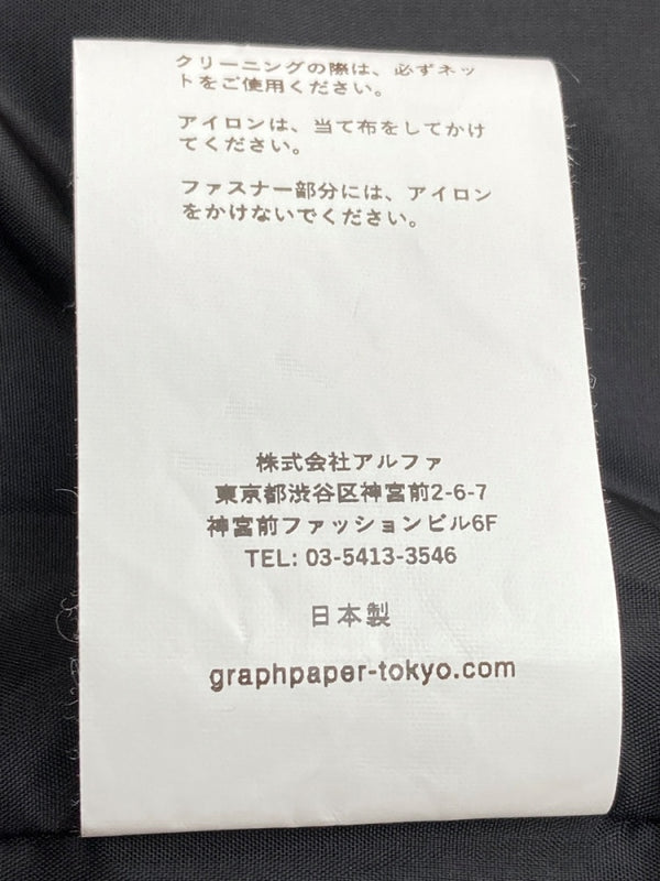 グラフペーパー Graphpaper ONLY ARK 別注 Scale Off Wool Stand Collar Blouson カラー ブルゾン 黒 GM243-30336CA SIZE 1 ジャケット 無地 ブラック 104MT-1566