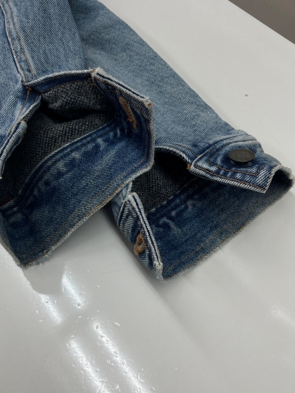 チャップス CHAPS 70s 80s DENIM JACKET デニム ジャケット 裏地ブランケット ボタン Gジャン アウター インディゴ Ralph Lauren 青 ジャケット 無地 ブルー Mサイズ 104MT-2068
