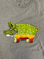 パタゴニア PATAGONIA 生態系 生き物シリーズ アニマル ぶたプリント 豚プリント  XL Tシャツ グレー LLサイズ 101MT-4696