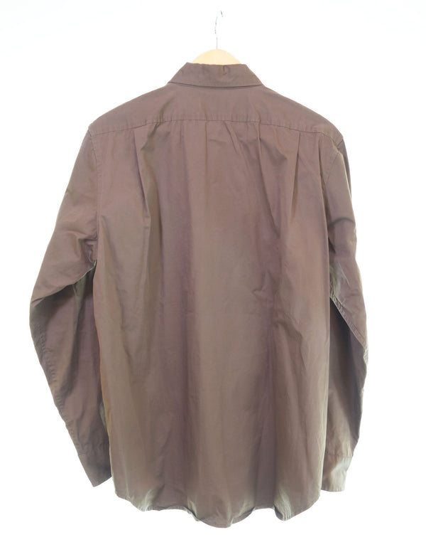 ウィンダンシー WIND AND SEA 胸ポケット 刺繍 ロングスリーブ シャツ長袖シャツ WDS-O-ATT-24-Q2-SH-01 長袖シャツ ブラウン Lサイズ 103MT-2969