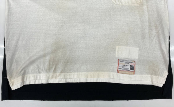 メゾンミハラヤスヒロ Maison MIHARA YASUHIRO Combined T-SHIRT コンビ Tシャツ マルチ 加工 刺繍 MMY 半袖 白 黒 A08TS671 サイズ 48 Tシャツ ロゴ マルチカラー 104MT-2343
