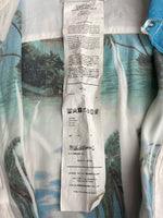 ダブレット doublet 19SS COMPRESSED ALOHA SHIRT IN THE HANGER MOLD アロハ ハンガーシャツ ベルクロ仕様 ブルー系 19SS12SH60 長袖シャツ 花・植物 マルチカラー Mサイズ 104MT-303
