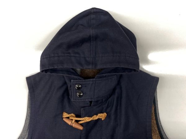 ジェラード JELADO DUFFLE VEST ダッフル ベスト デッキコード ジップアップ フード アウター 紺 CT03502 ベスト 無地 ネイビー Mサイズ 104MT-1664