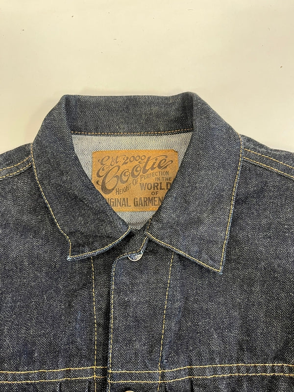 クーティープロダクションズ COOTIE PRODUCTIONS 2ndタイプデニムジャケット 濃紺 赤耳 リジット ジャケット ブルー Lサイズ 101MT-4893
