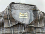 ヴィンテージ  vintage 50s～ 50年代 VAN HEUSEN ヴァン・ヒューゼン VHタグ  オープンカラー 開襟 ブラウン グレー 長袖シャツ チェック マルチカラー 104MT-1307