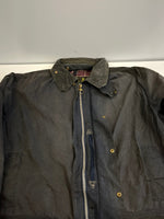バブアー BARBOUR 90's 90年代 3ワラント BORDER ボーダー ワックス コットン オイルドジャケット コート VINTAGE ヴィンテージ ジャケット ネイビー 101MT-5343