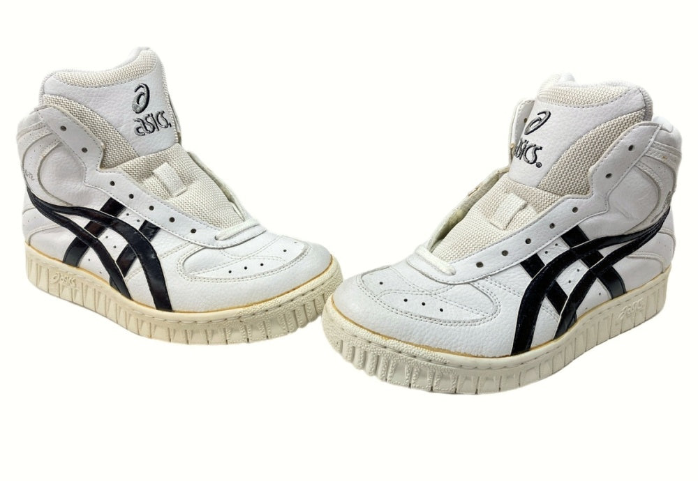 アシックス asics 98年製 JAPAN PRO SL バスケット ボール シューズ αGEL ハイカット 白 TBF037 メンズ靴 スニーカー  ホワイト 25cm 104-shoes350 | 古着通販のドンドンサガール