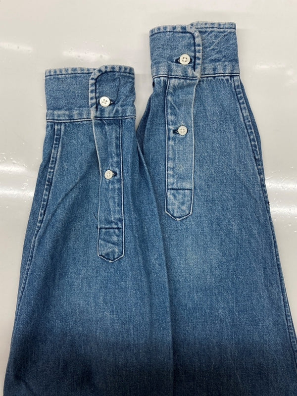 ラルフローレン RalphLauren POLO COUNTRY 90s BUTTONDOWN DENIM SHIRT ボタンダウン デニム シャツ ハミルトン社 長袖 インディゴ 青 長袖シャツ ロゴ ブルー Mサイズ 104MT-2265