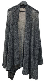 ワイズ Y's ヨウジヤマモト Yohji Yamamoto ドレープ フィッシュ ネット ニット セーター ボレロ ウール 膝丈 モード 日本製 チャコール GRAY 灰色 YC-T25-163 カーディガン グレー SIZE2 104LT-227