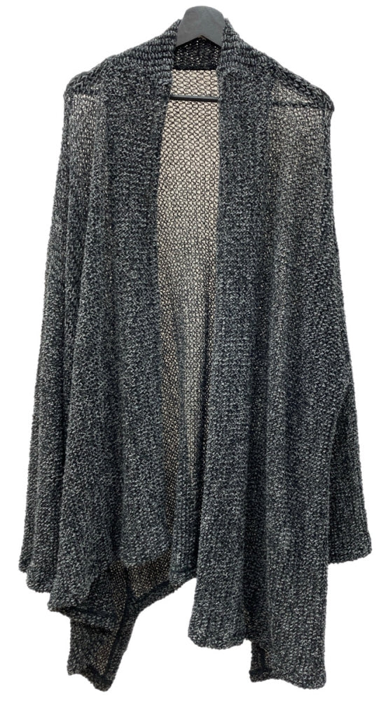 ワイズ Y's ヨウジヤマモト Yohji Yamamoto ドレープ フィッシュ ネット ニット セーター ボレロ ウール 膝丈 モード 日本製 チャコール GRAY 灰色 YC-T25-163 カーディガン グレー SIZE2 104LT-227