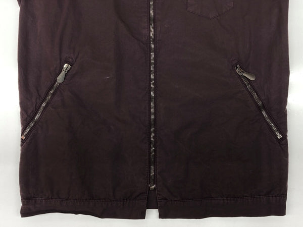ボッテガヴェネタ BOTTEGA VENETA FULLZIP JACKET フルジップ ジャケット RUNWAY JACKET 薄手 アウター ボルドー 紫 サイズ 48 ジャケット 無地 パープル 104MT-2108