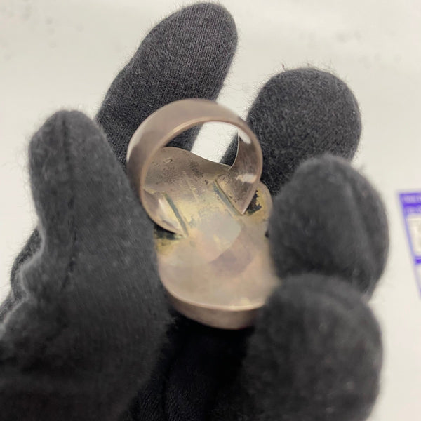 【中古】ナバホ NAVAJO D刻印 Sterling刻印 SILVER カラーストーン 17号 メンズジュエリー・アクセサリー インディアンジュエリー 指輪・リング シルバー 201goods-813