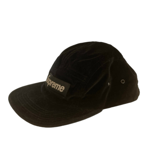 シュプリーム SUPREME 20FW 20AW Velvet Camp Cap ベルベットキャンプキャップ BLACK 帽子 メンズ帽子 キャップ ブラック 101hat-105