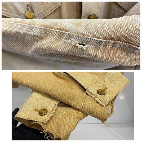【曜日割引対象外】 カーハート Carhartt 80's 90's トラッカージャケット 裏地ブランケット ダック ジャケット ベージュ 201MT-3734 VB