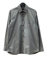 プラダ PRADA L/S DRESS SHIRT ドレス シャツ 長袖 レギュラーカラー ボタン 灰 サイズ 39 長袖シャツ 無地 グレー 104MT-1610