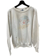 セントマイケル SAINT MICHAEL 21SS CREW SWEAT SHIRT クルーネック スウェット ヴィンテージ加工 白 SM-S21-0000-013 スウェット プリント ホワイト Sサイズ 104MT-1657