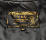 テッドマン TEDMAN TED COMPANY TYPE MA-1 LEATHER レザー MA1 RED DEVIL 豚革 42 ジャケット ブラック 103MT-2195