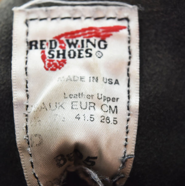 レッドウィング RED WING BEAMS ビームス別注 スーパーソール モックトゥ ブーツ 8805 スウェードワークブーツ 黒 8805 メンズ靴 ブーツ ワーク ブラック 26.5cm 103S-750