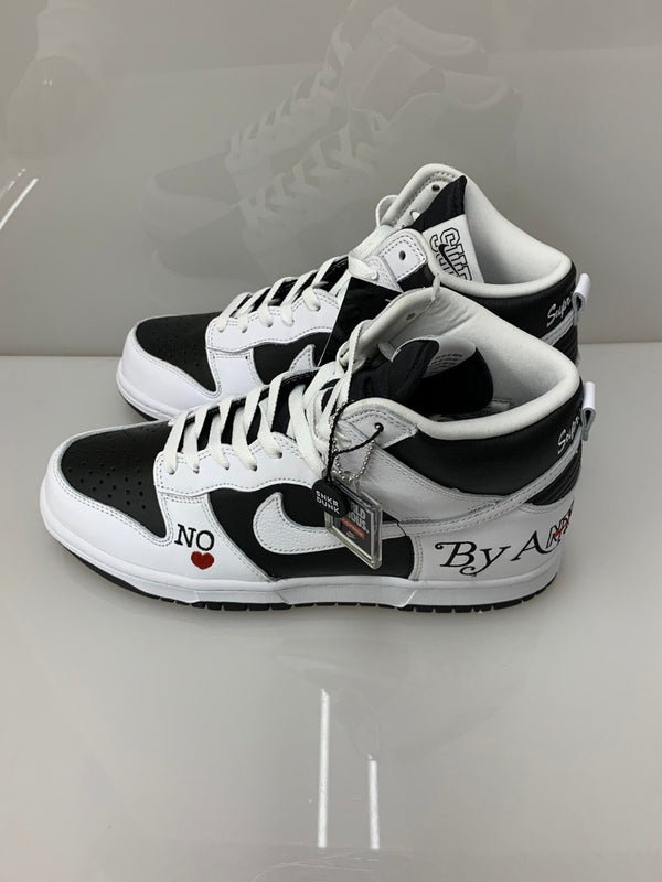 ナイキ NIKE Supreme × Nike SB Dunk High By Any Means "White Black" DN3741-002 メンズ靴 スニーカー ロゴ ホワイト 27.5cm 201-shoes732
