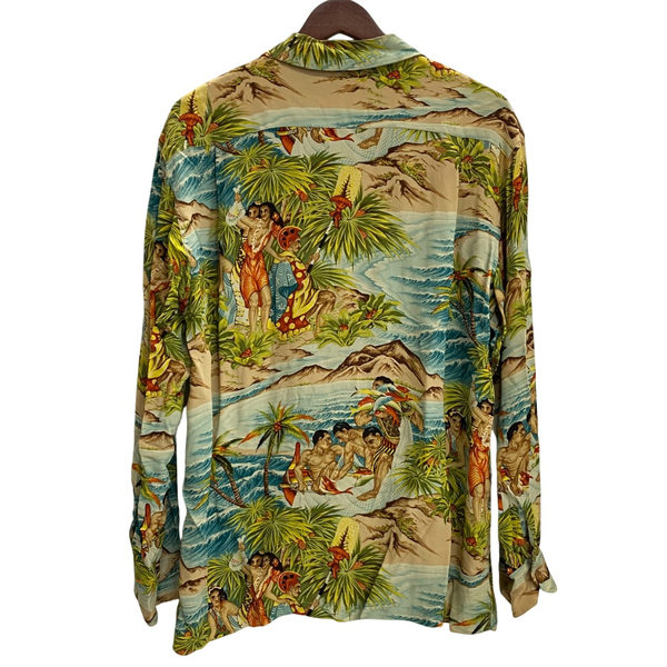 【曜日割引対象外】 サンサーフ SUN SURF スペシャルエディション 長袖アロハシャツ “FESTIVAL” 箱付き M20542 長袖シャツ マルチカラー Mサイズ 201MT-4375 VB