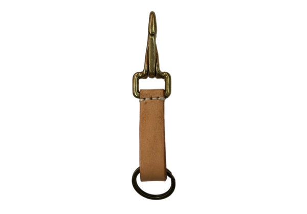 ダブルアールエル RRL LEATHER KEY CHAIN レザー キー チェーン キーリング キーホルダー Ralph Lauren ラルフローレン 茶 金 メンズジュエリー ウォレットチェーン・キーチェーン ロゴ ゴールド 104A-64